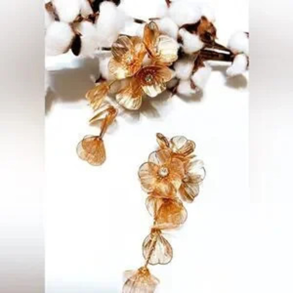 Flower drop earrings??N18